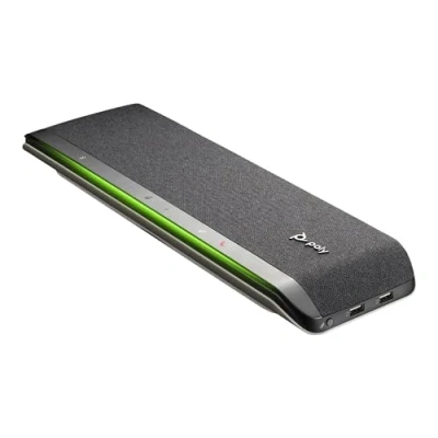 Imagen de Poly Altavoz manos libres inteligente Sync 60 para salas de conferencias Se conecta a PC/Mac mediante un cable combinado USB A/USB C y teléfonos inteligentes través Bluetooth