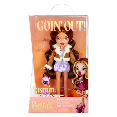 Imagen de Bratz GOIN&#039; out! Doll Yasmin 1 Muñeca de Moda Coleccionable con Accesorios, Viene un Conjunto, Bolso, Par Gafas Sol y Cepillo Juguete para Niños Mayores 6 Años