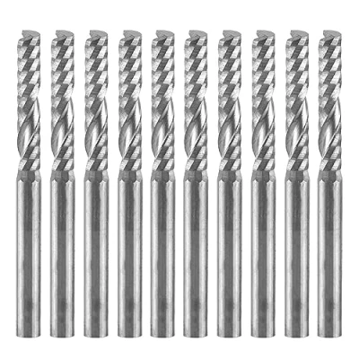 Imagen de 10 Piezas de Fresas 4 mm, Fresa Una Sola Flauta en Espiral Carburo Tungsteno, Brocas Enrutador Cnc, para Cortar Madera Acrílica Tablero Densidad Pvc Mdf