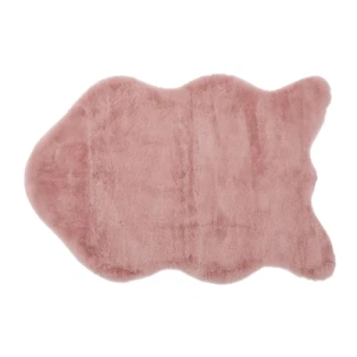 Imagen de Gözze Elegante y suave alfombra de pelo sintético, 80 x 120 cm Rosa malva