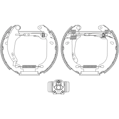 Imagen de TEXTAR Shoe Kit Pro 84053700 frenos, disco de tambor con cilindro freno rueda, accionador FORD: Fiesta 4, 5, Mk5 Berlina