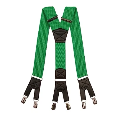 Imagen de Olata Tirantes para Hombre De 6 Clips En Forma Y Extra Anchos 5 cm. Verde