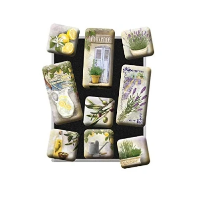 Imagen de Nostalgic Art Juego de Imanes Retro, Mediterranean Idea Regalo para la Cocina, Decoración Nevera, Diseño Vintage, 9 Unidades