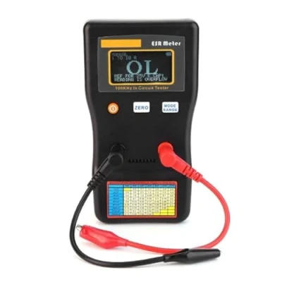 Imagen de Candeon Medidor De Capacitancia, ESR Probador MESR 100 Condensadores Resistencia Ohmios Bajos, 0.001 100R Rango Automático En Circuito
