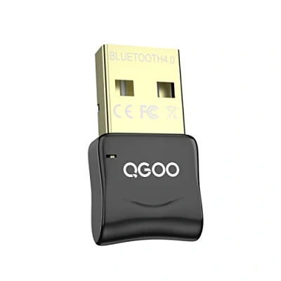 Imagen de QGOO Adaptador Bluetooth 4.0, para PC portátil Computadora de Escritorio, Auriculares/Teclado Bluetooth, Compatible con Windows 11/10/8/7/Vista