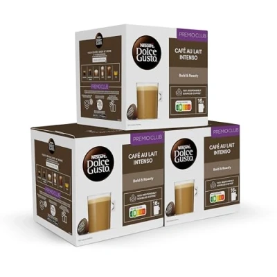 Imagen de NESCAFÉ Dolce Gusto Café con Leche intenso, 48 cápsulas, Intensidad 9 (3 pack x 16)