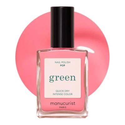 Imagen de MANUCURIST Green Esmalte de Uñas Rosa Pastel Pop Pintauñas Neón Clásico 9 Free vegano y orgánico (83%) Manicura profesional 15 ml (POP)