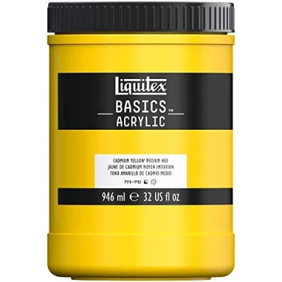 Imagen de Liquitex Basic Acrylic Tubo De Pintura Acrílica, 946 ML, Amarillo (Amarillo Cadmio Medio Nuevo)