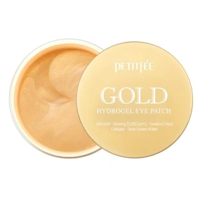 Imagen de PETITFEE Gold Hydrogel Eye Patch, Parche Hidratante para Ojos con Extracto de Oro, Reduce Ojeras y Hinchazón, Ideal Piel Sensible, 60 unidades