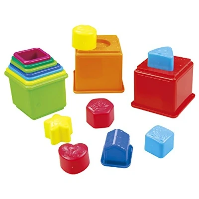 Imagen de ColorBaby Play, Set Cubos apilables y Figuras geométricas, 16 Piezas (44286)