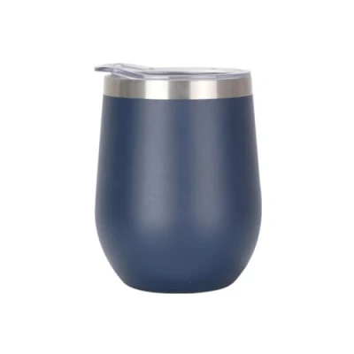 Imagen de Gtell 12oz Copas de Vino sin Tallo con Tapa, Doble Pared Aislante, Vaso Viaje, Vino, café, Bebidas, champán, cócteles,