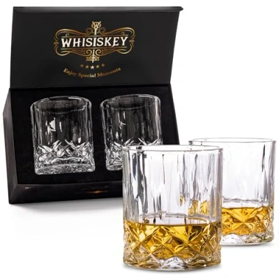 Imagen de Whisiskey Set de Vasos Whisky Regalo Vaso Regalos Originales para Hombres Caja Regalo, 2 Whiskey x 310ML