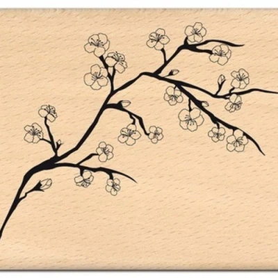 Imagen de Florilèges Diseño FG 111109 Sello para Scrapbooking, fantasía: Cereza, 8 x 10 2,5 cm, Color: Amarillento