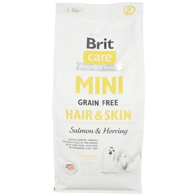 Imagen de Brit Care Mini Hair y Skin Grain Free con salmón Arenque, 7 kg