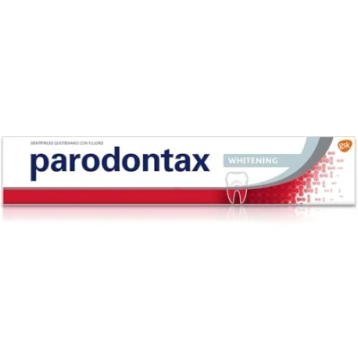 Imagen de Parodontax Pasta dental blanqueadora de uso diario con flúor, elimina suavemente las manchas los dientes para ayudar a mantener la blancura natural dientes, 75 ml