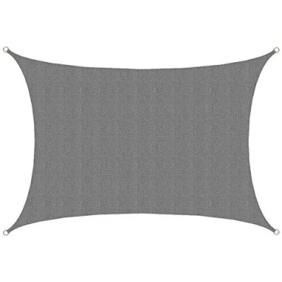 Imagen de AMANKA Toldo UV 3x4 HDPE Vela de Protección Solar Rectangular Techo para Balcón Jardín Gris