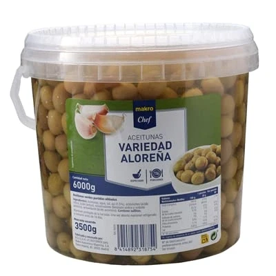 Imagen de VARIEDAD de ACEITUNAS (Chef Aceituna partida aloreña al natural, Cubo 3500gr.)