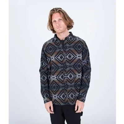 Imagen de Hurley Portland Organic Flannel SS Camisa, Bronce, XL para Hombre