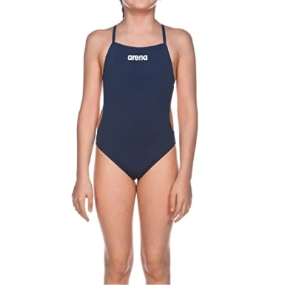 Imagen de Arena G Jr Bañador Deportivo Niña Solid Lightech, Niñas, Navy White, 6 7