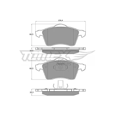 Imagen de TOMEX brakes TX 13 91 Juego de pastillas freno Eje delantero VOLKSWAGEN: TRANSPORTER 4, 4 Bus, California Westfalia T4 Bus