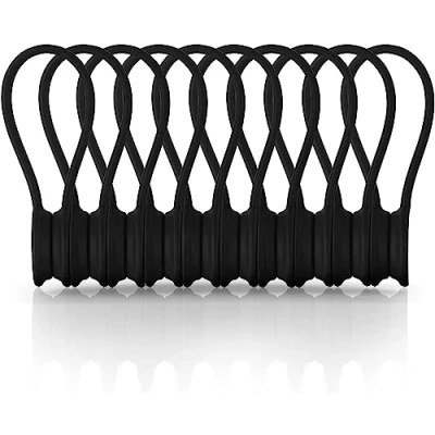 Imagen de Xrkuu 10 bridas magnéticas para cables, reutilizables, de silicona, organizar y agrupar auriculares, cargador, unidades