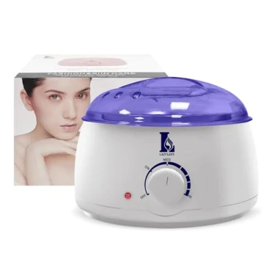 Imagen de Calentador de Cera Depilatoria Profesional Máquina Caliente para Depilación Rápida en Cara, Axilas y Cuerpo,500ML, Compacto, Portátil Seguro Piel Sensible (Blanco)