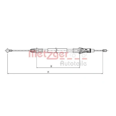 Imagen de METZGER 10.6854 Cable de Freno Mano Atrás izquierda, derecha, izquierda 1737/1439 COFLE RENAULT: MASTER 2 Pritsche/Fahrgestell