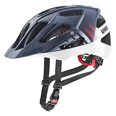 Imagen de uvex quatro cc, casco MTB seguro unisex, ajuste de talla individualizado, visera regulable, deep space, white matt, 56 61 cm