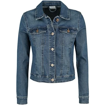 Imagen de NOISY MAY NMDEBRA LS DENIM JACKET NOOS, Chaqueta Mujer, Azul (Medium Blue Denim), 38 (Talla del fabricante: Medium)