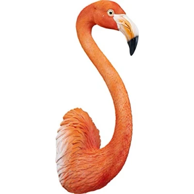 Imagen de KARE Design decoración de Pared Flamingo Road Rojo, Cabeza Flamenco, Motivo Animal, Accesorios, salón, Objeto Mural, 71,5x26,5x24,5cm