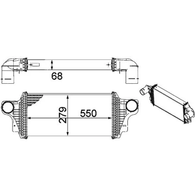 Imagen de MAHLE ORIGINAL CI 239 000P Intercooler MERCEDES BENZ: Clase ML