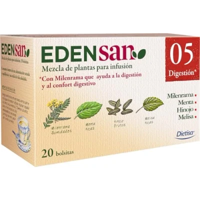 Imagen de Dielisa Edensan 05 Digestión Filtros, 20 bolsitas