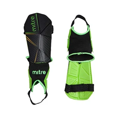 Imagen de Mitre Delta Ankle Protect Espinilleras Protectoras, Unisex, Negro (Negro/Gr, M