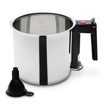 Imagen de GSW 983167 Olla (Agua Baño Hervidor 1,5 L inklusivive Embudo, Acero Inoxidable, Plata, 16 cm 2 Unidades