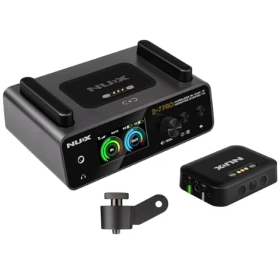 Imagen de NUX B 7 Pro Sistema de monitor intraural inalámbrico estéreo, audio estéreo 24 bits y 48 kHz, sin interferencias 2,4 GHz, configuración automática