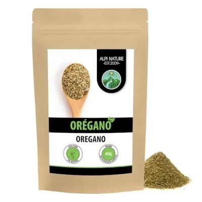Imagen de orégano frotado (40g), secado suavemente, especia de 100% puro y natural para la preparación mezclas especias