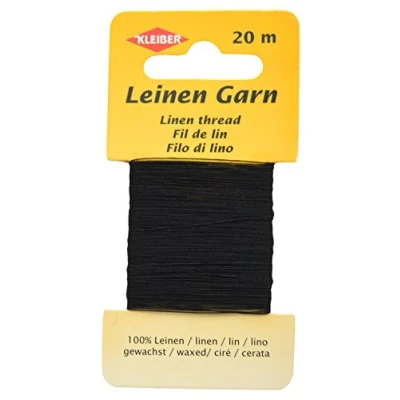Imagen de Kleiber Hilo de Lino, Negro, 11.8x6.2x0.4 cm, 20 Unidades