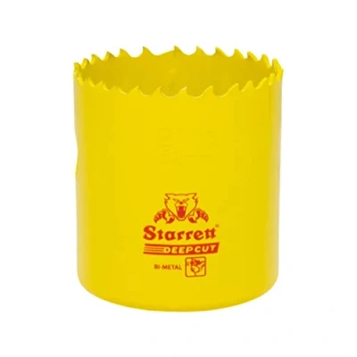 Imagen de Starrett Sierra perforadora de corte profundo DCH0234 bimetálica resistente con dientes extra cobalto HSS para metales, madera, hierro fundido, fibra vidrio, materiales plásticos 70 mm