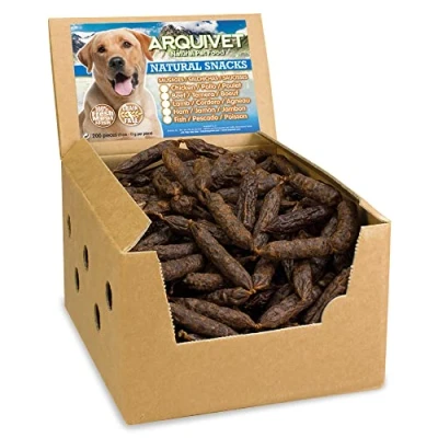 Imagen de ARQUIVET Salchichas de Jamón para Perros (Expositor 200 Unidades) Snacks, chucherías, premios, recompensas y chuches Suministros