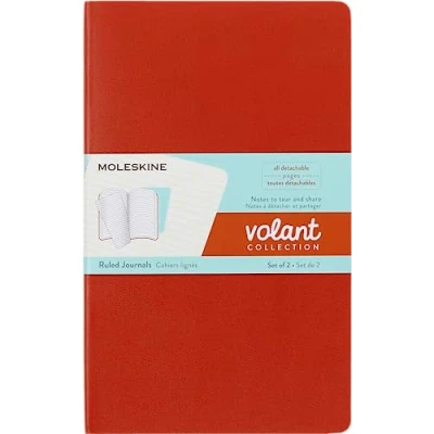 Imagen de Moleskine LIBRETA VOLANT LARGE 96H RAYADA T/B NARANJA CORAL Y AZUL AG