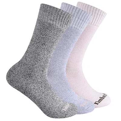 Imagen de Timberland Women&#039;s 3 Pack Ribbed Marled Boot Socks, Grape Leaf, One Size