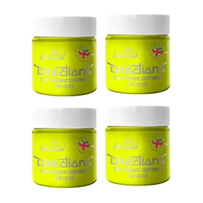 Imagen de 4 x La Riche Directions Semi Permanent Hair Color Bote de 100 ml (Fluorescent Yellow)