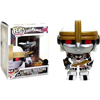 Imagen de Funko Pop 668 White Tigerzord Oversized 6&quot; Power Rangers