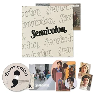Imagen de SEVENTEEN Special Album [Semicolon] Sleeve + CD R Folded Postcard Mini Card Sticker Photocard 2 Pin Button Badges 4 Extra Photocards