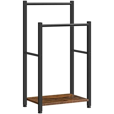 Imagen de HOOBRO Toallero, Toallero de Pie con 2 Barras, Independiente, 42 x 24 80 cm, para Baño, Lavadero, Acero, Ahorra Espacio EBF02LB01