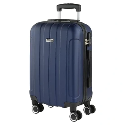 Imagen de ITACA Maleta de Cabina 55x40x20 Maletas Viaje Rígidas Trolley con 4 Ruedas Dobles para Avion Ligera Equipaje Mano Candado Combinación. Compatible Ryanair, Marino