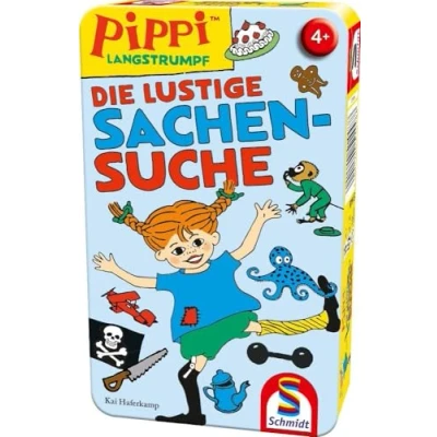 Imagen de Schmidt Spiele Langstrumpf 51448 Pippi Calcetín Largo, diseño de la búsqueda Cosas Divertidas, Multicolor, Normal