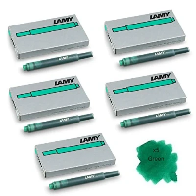 Imagen de Lamy T10 Verde Cartuchos De Tinta Para Plumas Recambios Recambio Repuesto Todo Estilográfica (Paquete 5 25 Tinta)