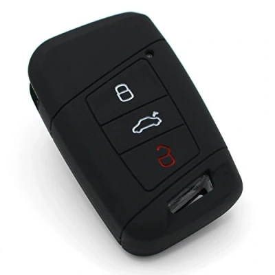 Imagen de Finest Folia Carcasa de silicona para llave coche con 3 botones, color negro