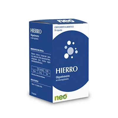 Imagen de NEO Hierro 50 Cápsulas Complemento Alimenticio a Base de Oligoelemento Para Mayor Vitalidad y Energía Ayuda al mantenimiento los Músculos Sin Gluten Tomar 1 o 2 Día